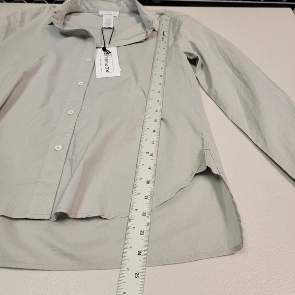 For The Republic Women's Light Gray Button Down Shirt Size XS - Picture 5 of 5